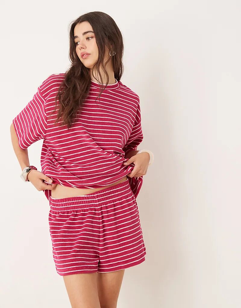 

Боксеры-шорты ASOS DESIGN в розовую полоску