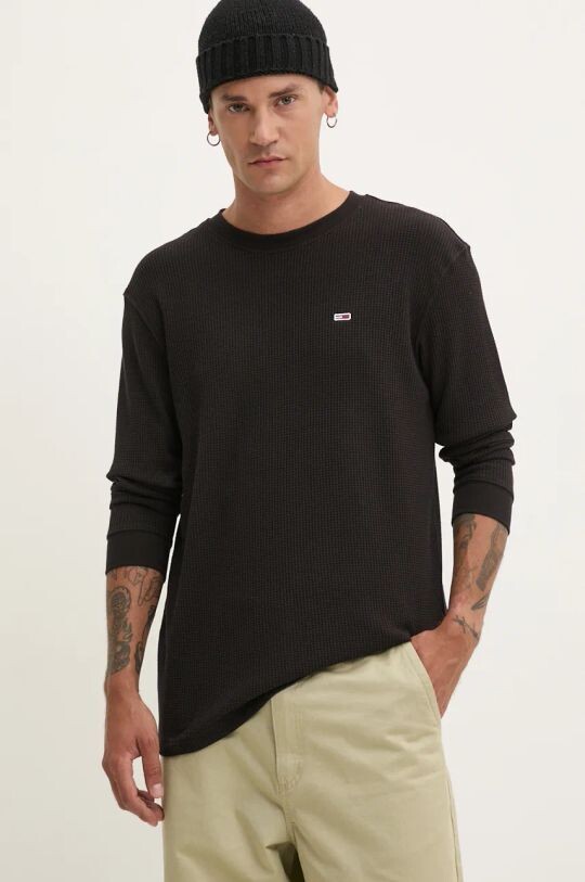

Лонгслив Tommy Jeans, черный