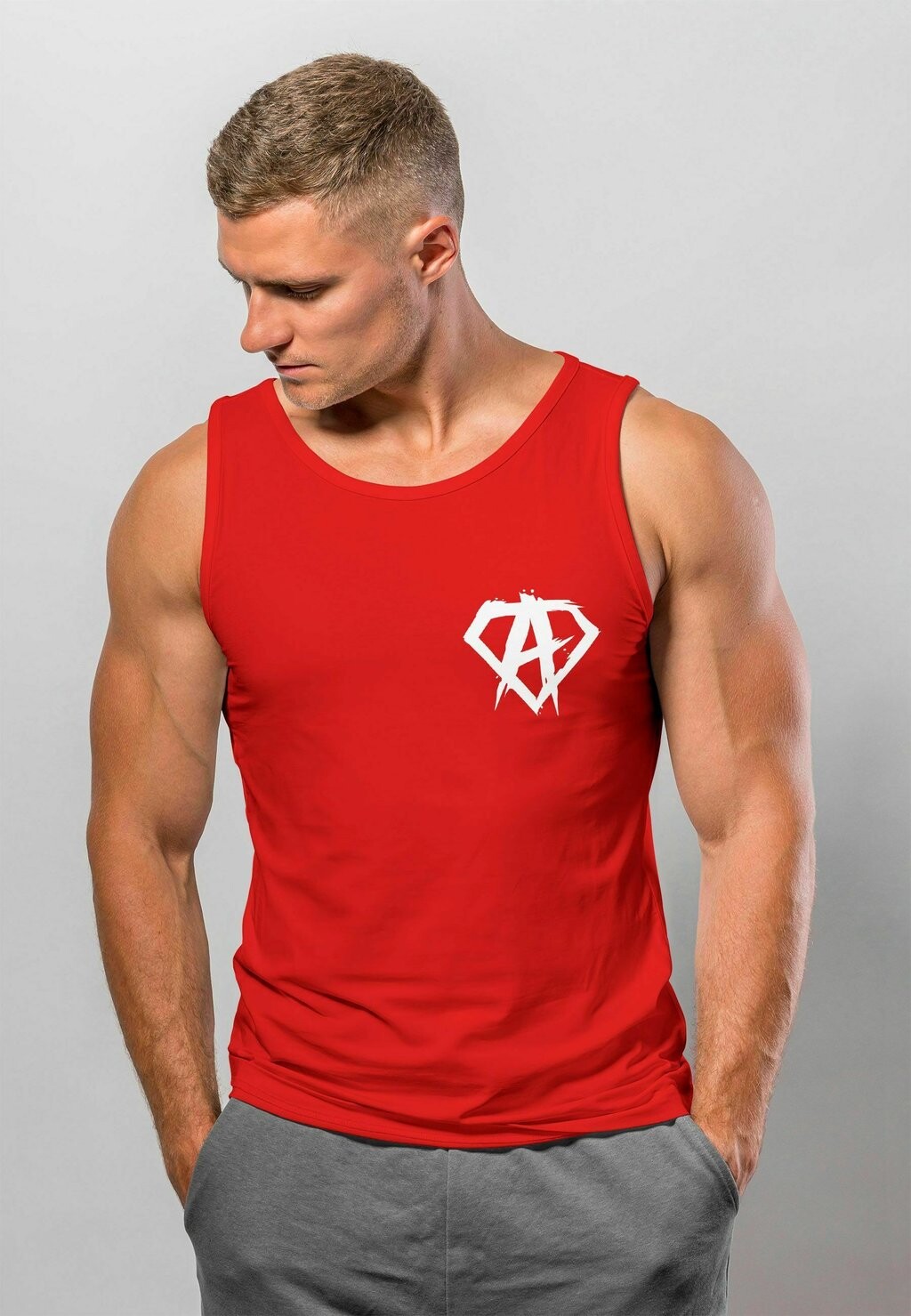 

Топ ALPHA SUPERHERO GYM ANARCHY BADGE LOGO MUSKEL Neverless, цвет rot