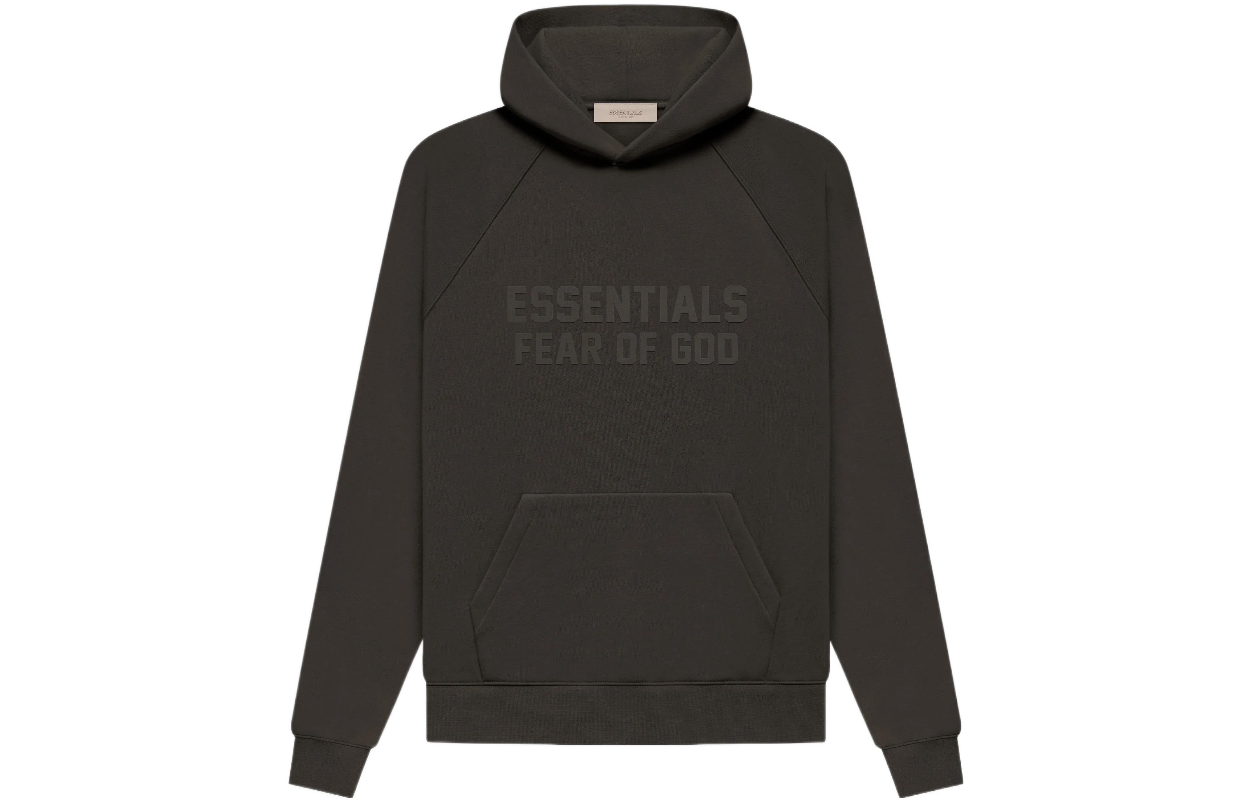 Худи Fear Of God Essentials, серый черный — фото 2