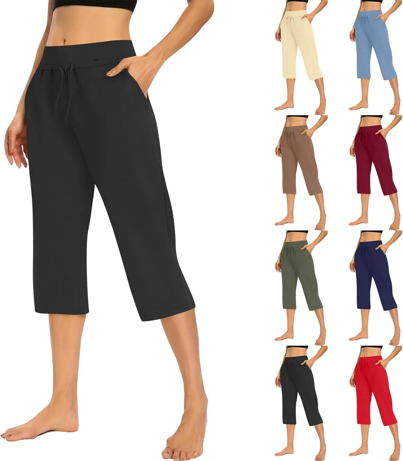 

Капри для женщин летние повседневные широкие укороченные брюки Gumipy