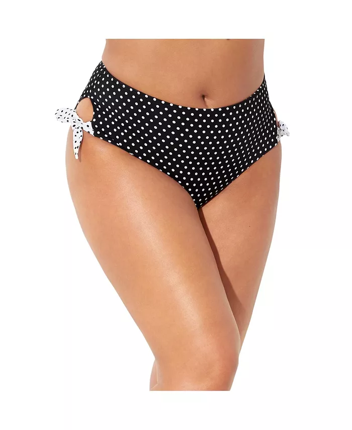 

Женские трусы на высокой талии с бантом Swimsuits for All, белый