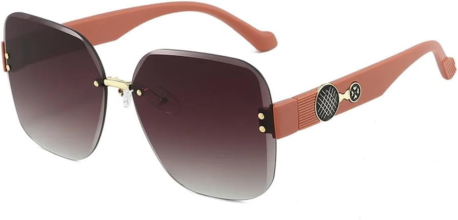 

Женские солнцезащитные очки большого размера, мужские винтажные солнцезащитные очки в крупной оправе без оправы для вождения, очки с защитой от УФ-излучения UV400 LANGSER, C3