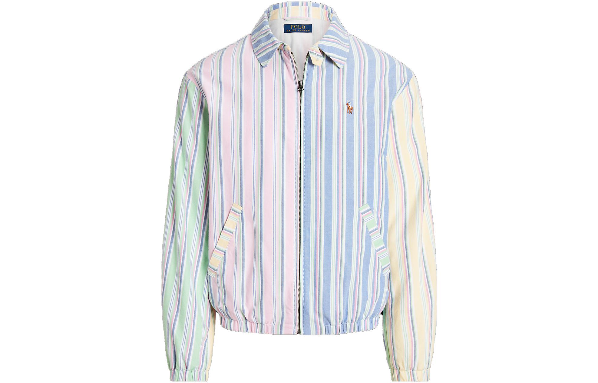 Детская полосатая легкая куртка Polo Ralph Lauren, разноцветная — фото 4
