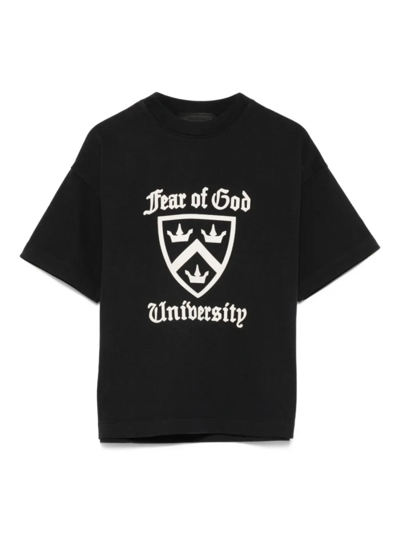 

Футболка FEAR OF GOD ESSENTIALS KIDS из хлопка с логотипом, черный