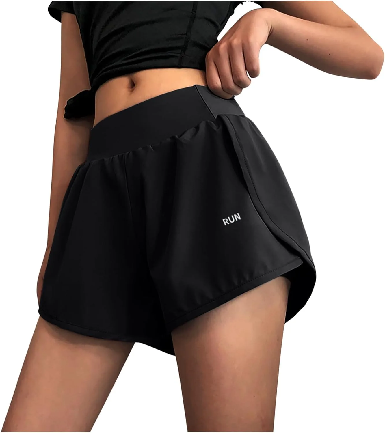 

Беговые шорты для женщин с эластичным поясом и карманами