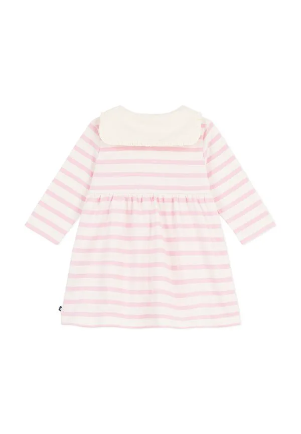 Платье-Халат из трикотажа Petit Bateau, Milk/Marquise — фото 2