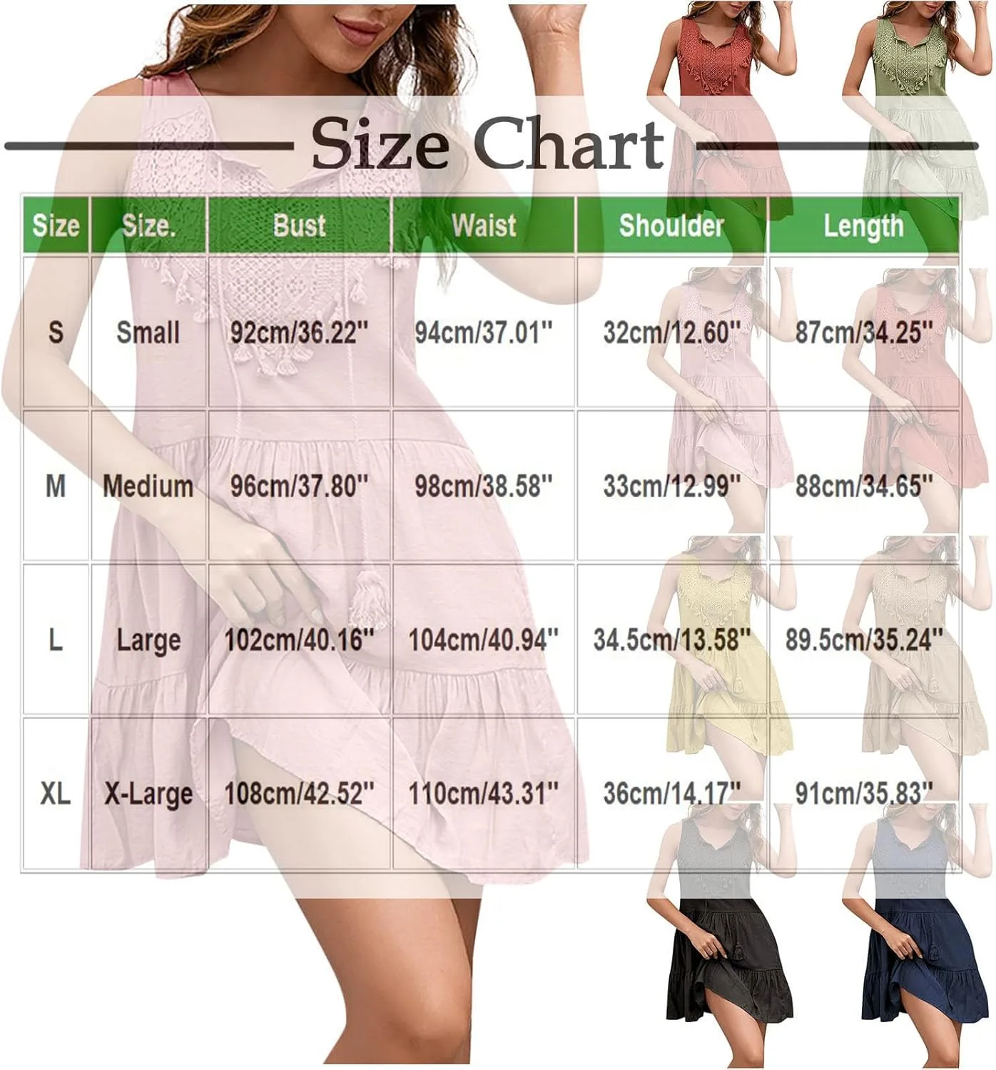 Винтажное летнее платье для женщин, свободного кроя, без рукавов, с V-образным вырезом, пляжное платье для отдыха 2025 года, модное сарафан Generic, розовый — фото 3