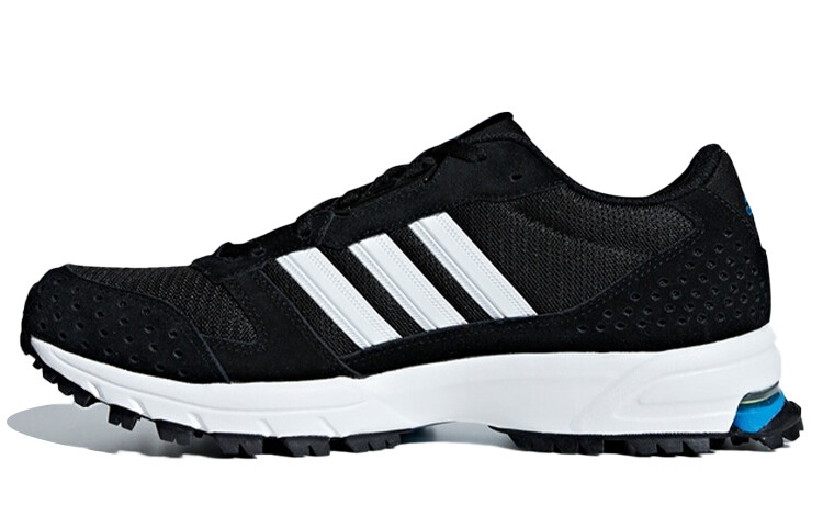 

Кроссовки Marathon 10 для бега мужские с низким верхом, черные/белые/синие Adidas