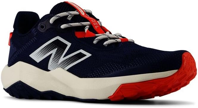Детские кроссовки New Balance Dynasoft Nitrel V6 на шнуровке (унисекс), Nb Navy/Neo Flame/Sea Salt — фото 4