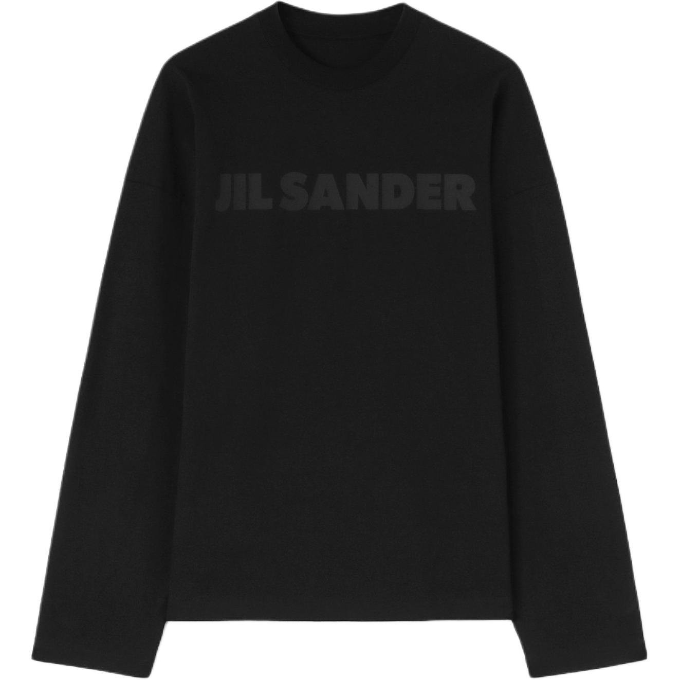 

Футболка с принтом логотипа JIL SANDER, черный