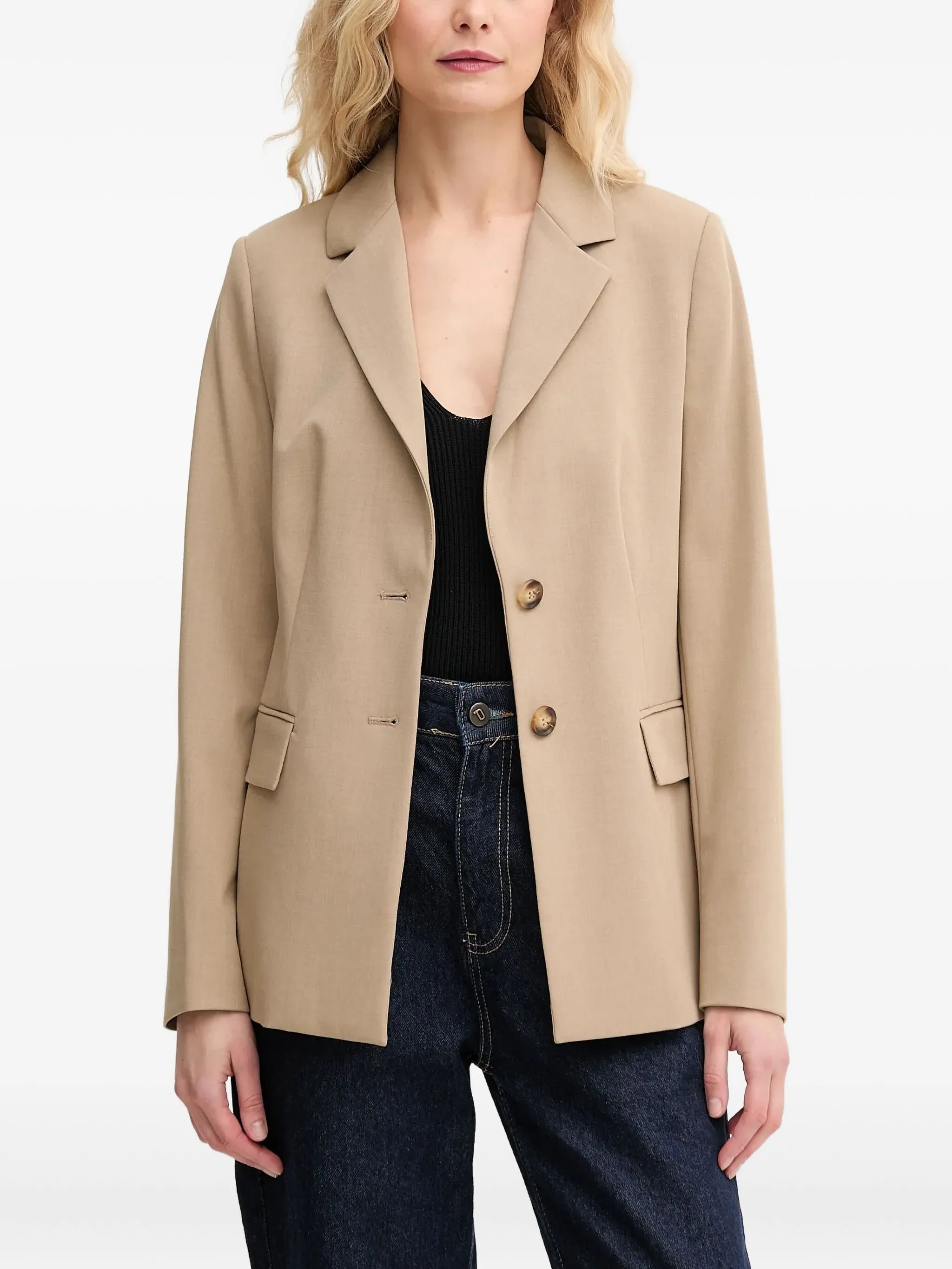 

Однобортный пиджак Benetton, бежевый