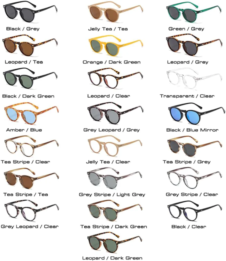 

Ретро круглые солнцезащитные очки для женщин, модные, с заклепками, защита от УФ-излучения UV400, для мужчин, панк, темно-зеленые UUPTTPL, Leopard Dark Green