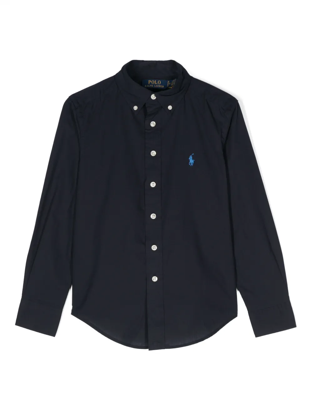 

Поплиновая рубашка POLO RALPH LAUREN KIDS, синий