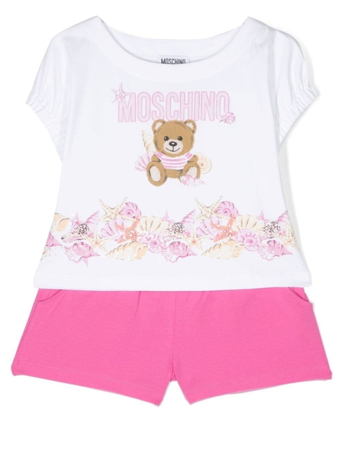 

Moschino Kids спортивный костюм с логотипом, белый