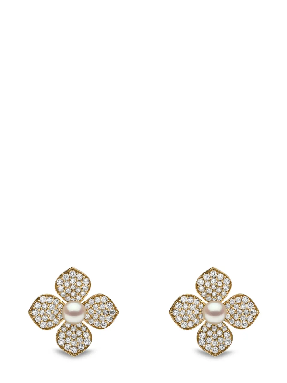 

Серьги Petal из желтого золота с жемчугом и бриллиантами Yoko London, золотой