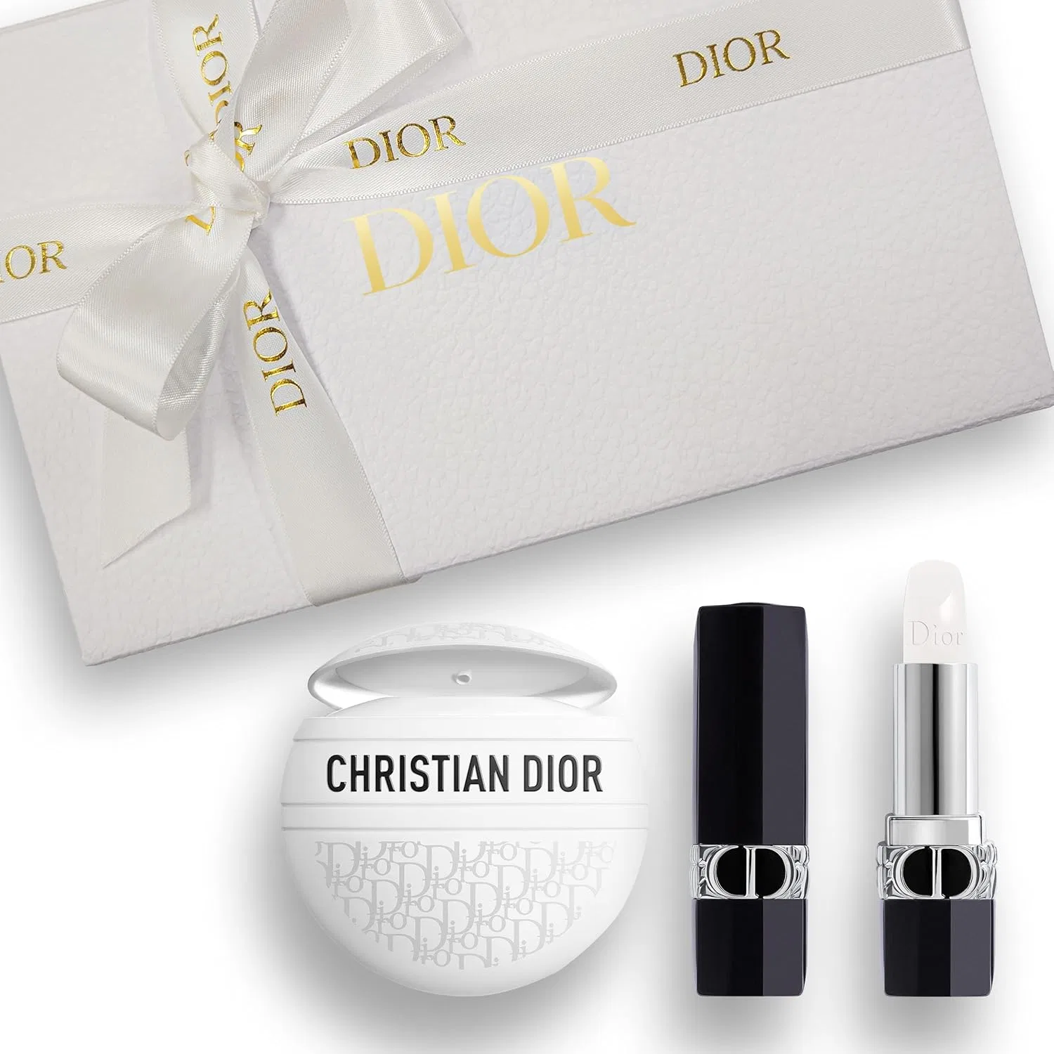 Бальзам для губ Dior Le Baume #000 Natural Satin и Rouge Dior Balm, 50 мл + 3,5 г