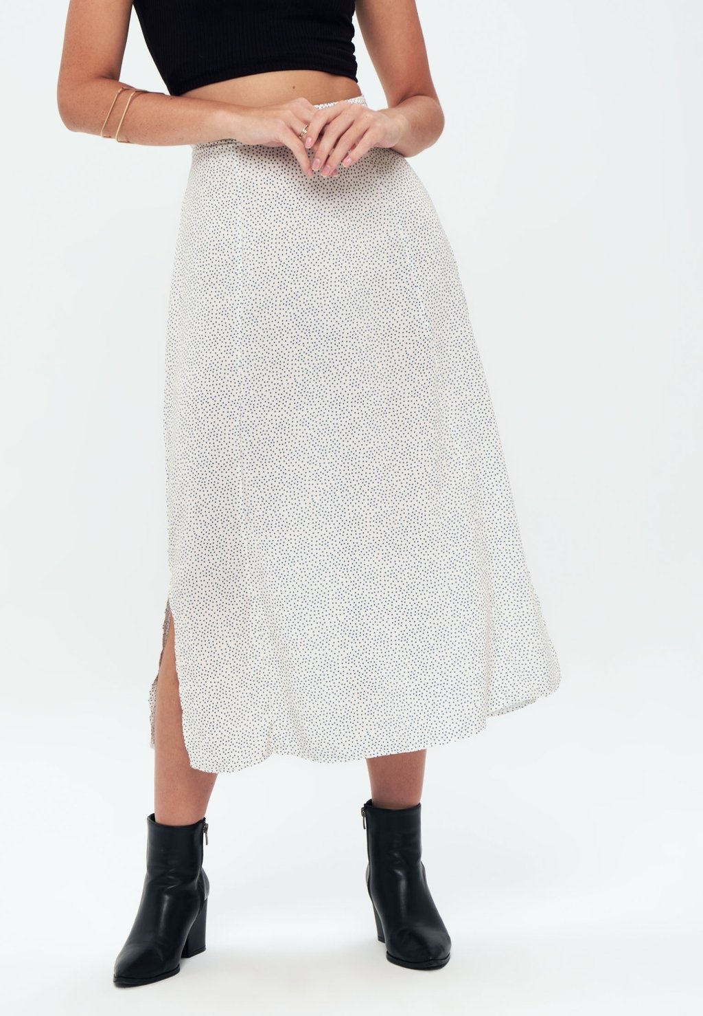 

Юбка-колокол PRINTED LONG SLIT Herita, белый