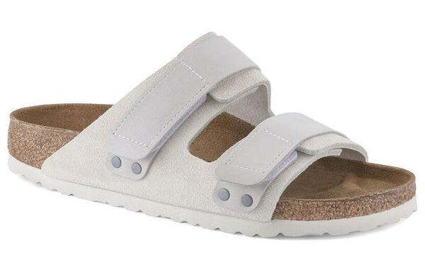 Тапочки uji nubuck leather/suede narrow fit 'antique white' Birkenstock, белый — фото 2