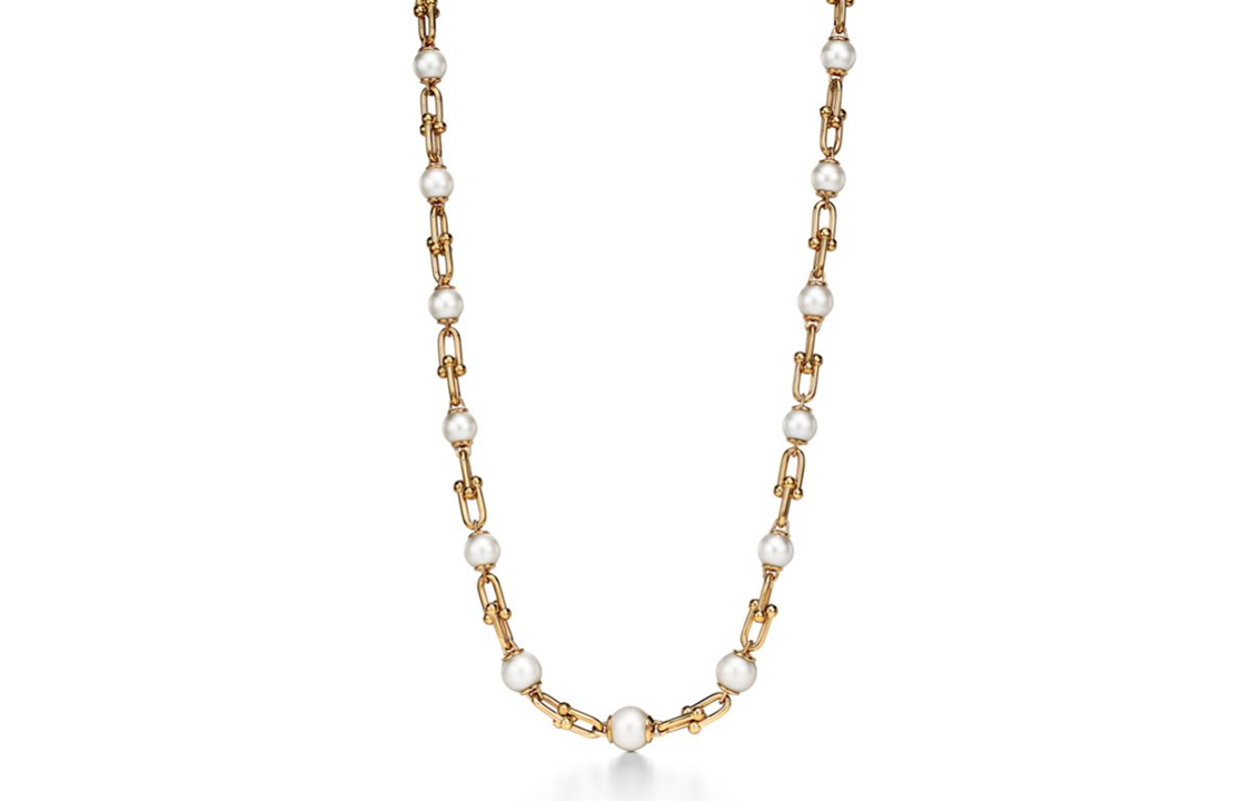 

Tiffany & Co. Женское золотое колье HardWear Collection из 18-каратного золота с пресноводным жемчугом