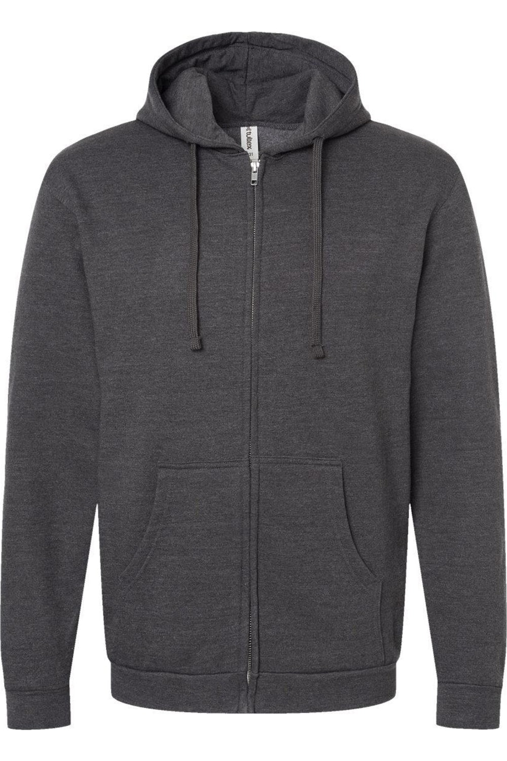 

Толстовка унисекс Tultex с капюшоном и застежкой-молнией, цвет heather charcoal