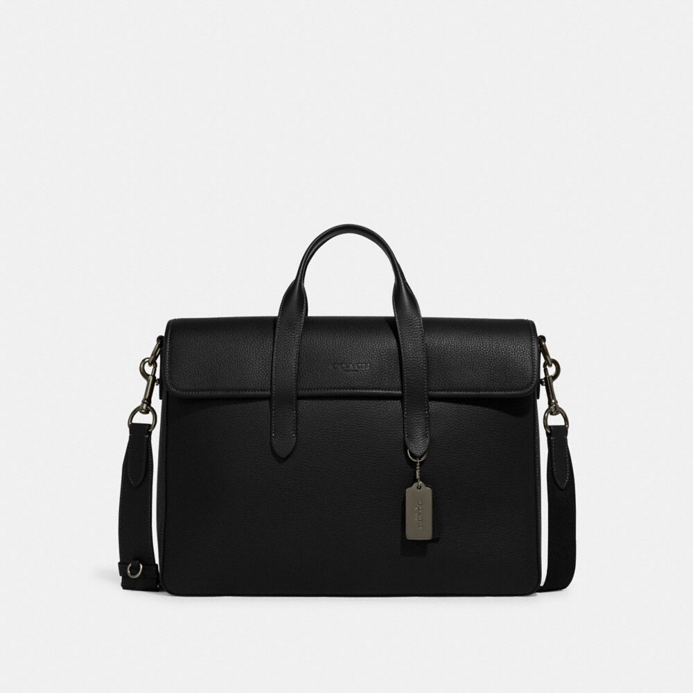 

Сумка COACH Sullivan Portfolio Brief, металлический/черный