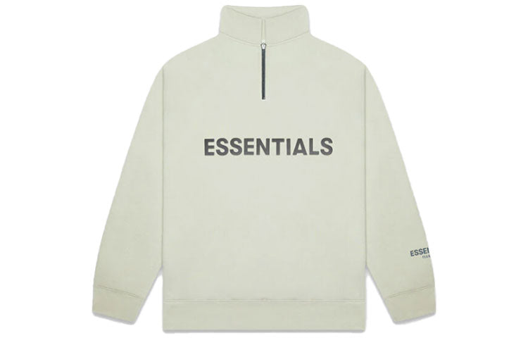 Спортивная толстовка Fear of God Essentials FW20 Half Zip Sweatshirt 'Sage' 0192250500213012, зеленый — фото 2