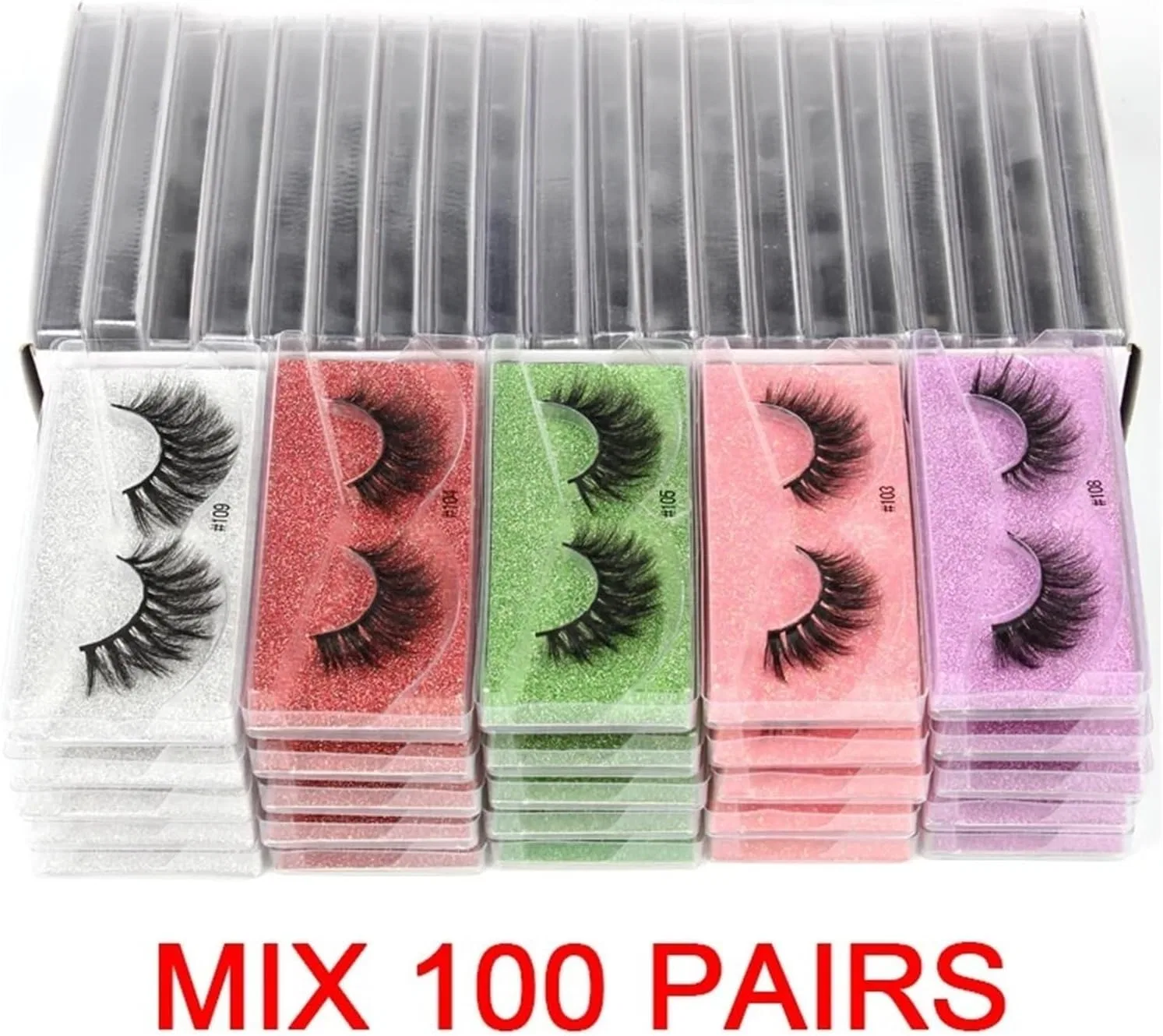 Ресницы UAMOU 3D Mink Lashes, микс 100 пар, 11-15 мм — фото 2