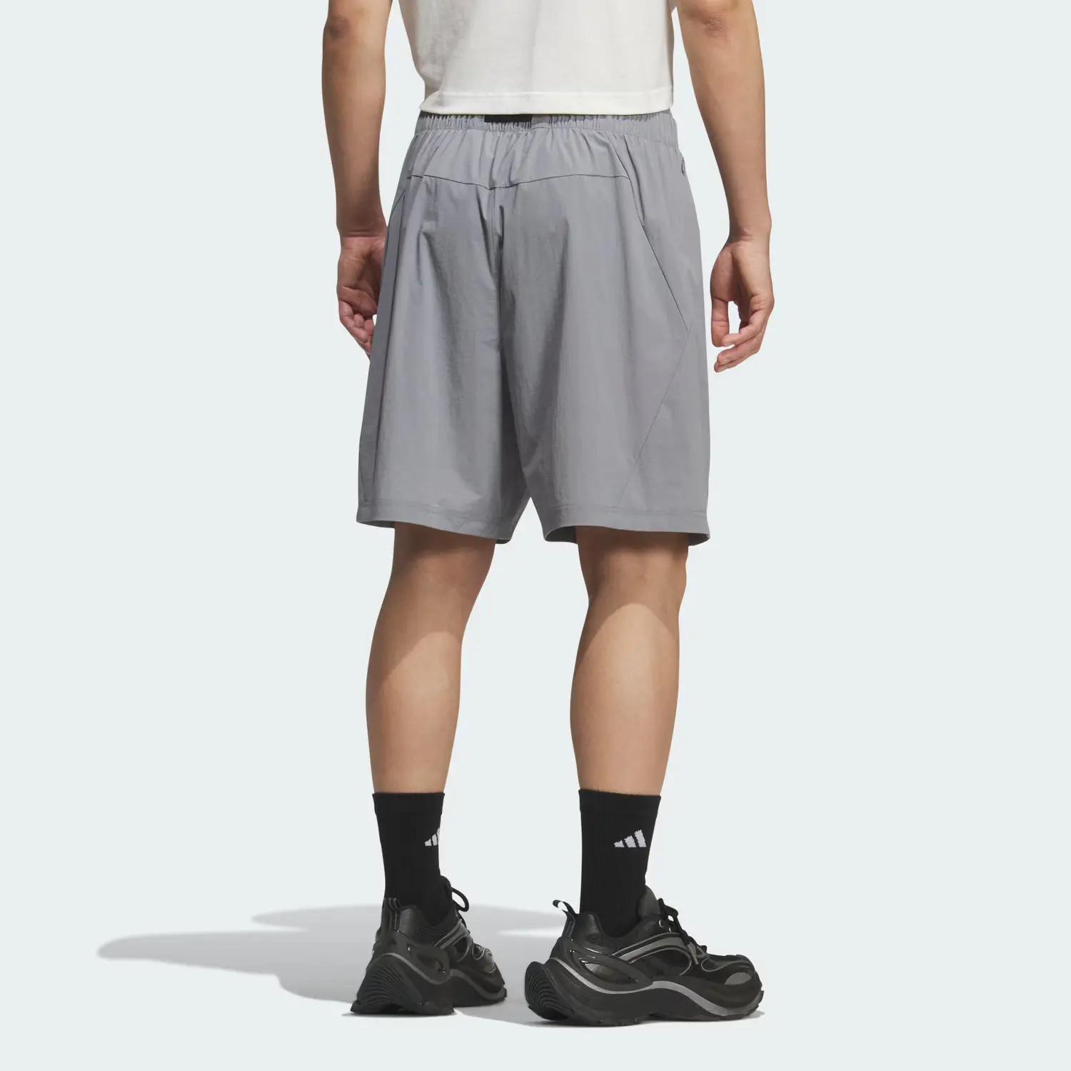 FOS SS25 WOVEN повседневные шорты мужские Adidas, светло-серый — фото 3