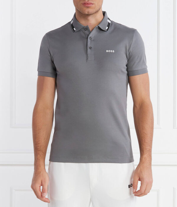 

Поло Boss Green Paul Slim Fit, серый