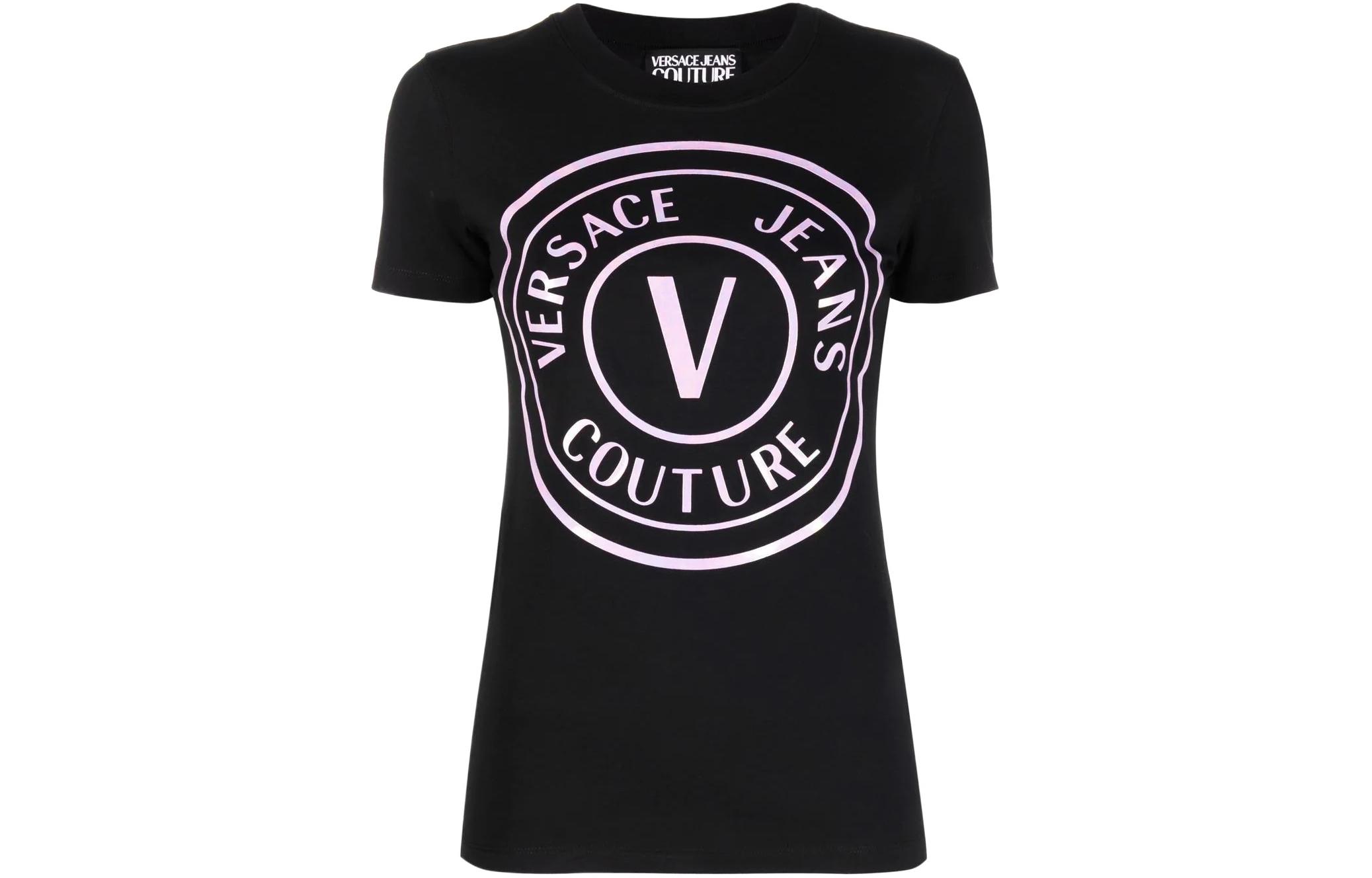 

VERSACE JEANS COUTURE Футболка женская черная, Черный, VERSACE JEANS COUTURE Футболка женская черная
