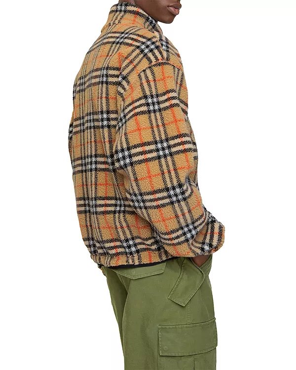 Куртка Burberry Fairfax из шерсти и кашемира в клетку, бежевая — фото 2