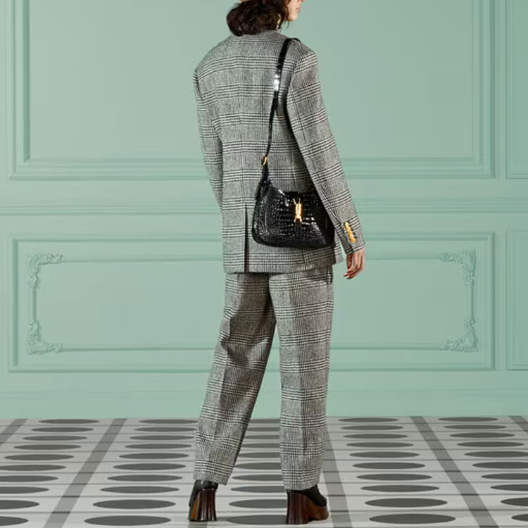 Брюки женские Gucci Классические, премиальный бренд, хаки — фото 4