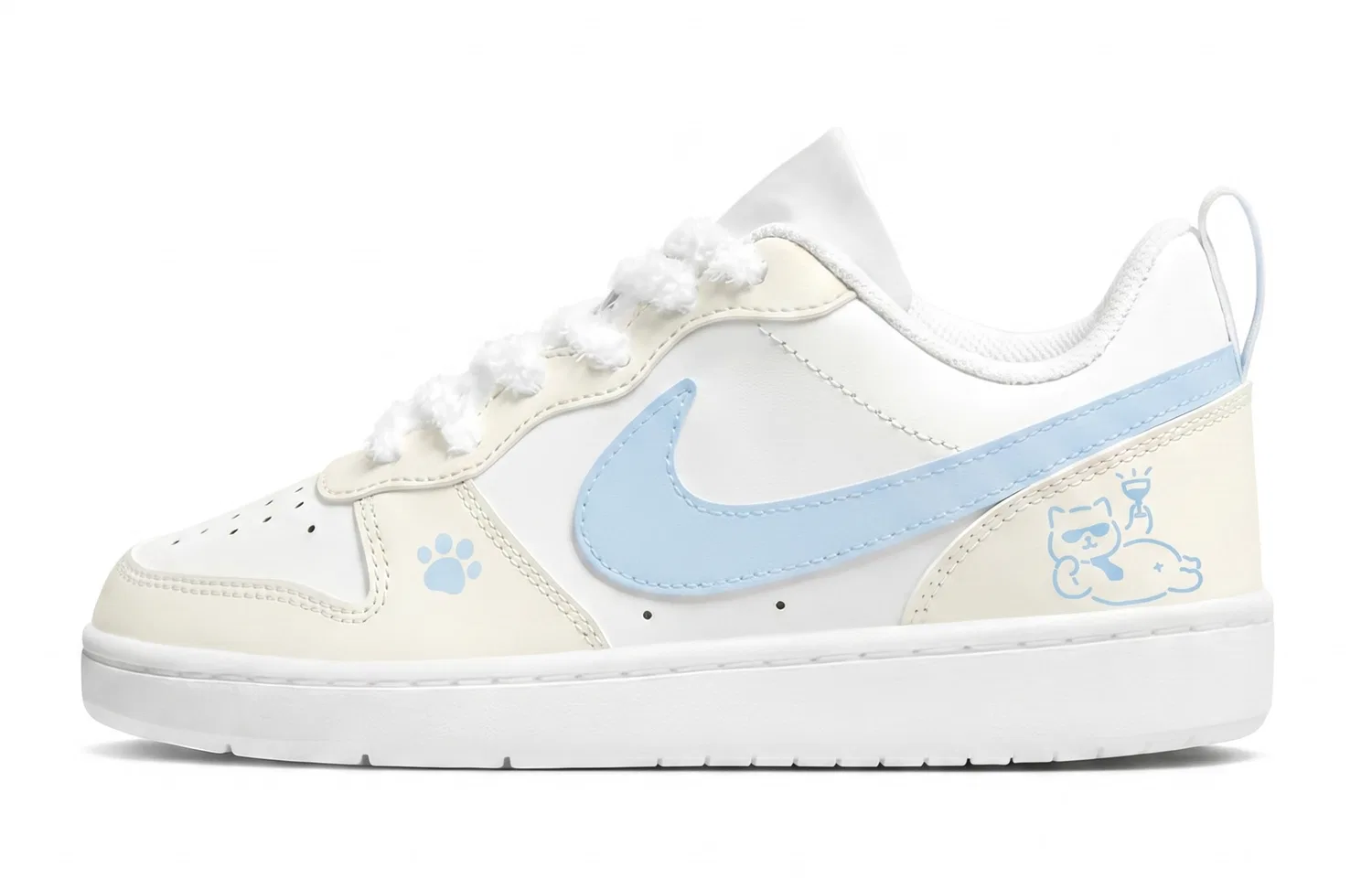 Кроссовки для скейтбординга Nike Court Borough Light Blue Meow Trail — фото 3