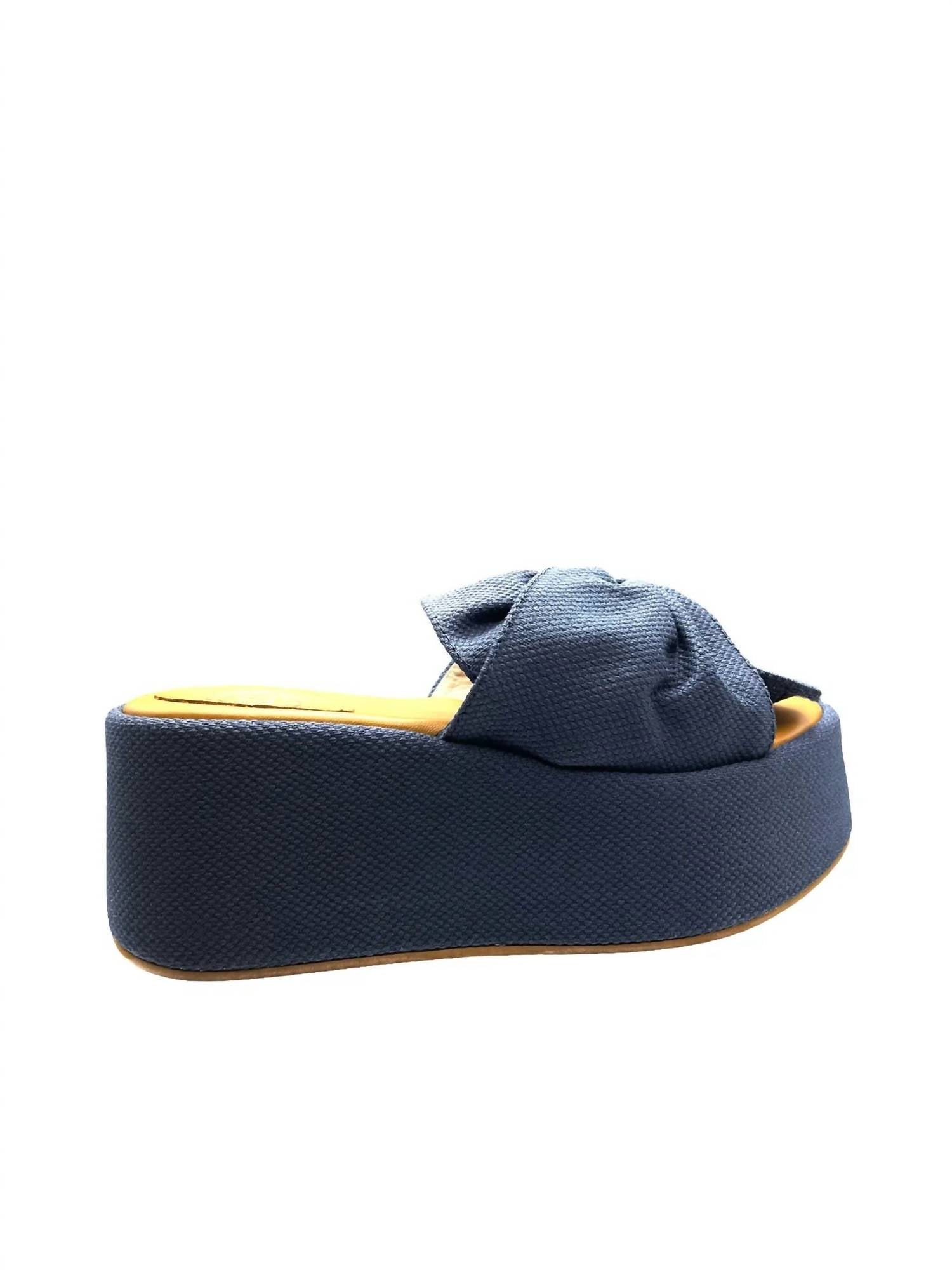 Женские балетки Italia Wedge в морском цвете Camilla Benedetti Designs, Marine — фото 4