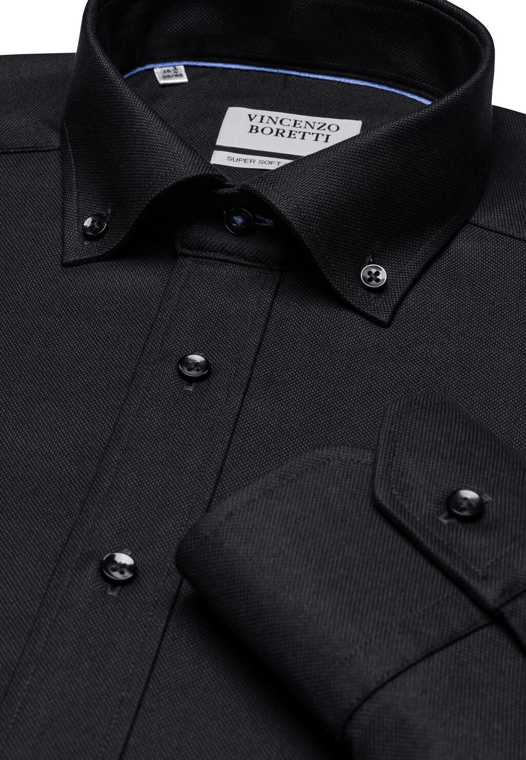 

Рубашка GERADER SCHNITT BÜGELFREI SOFT OXFORD Vincenzo Boretti, черный