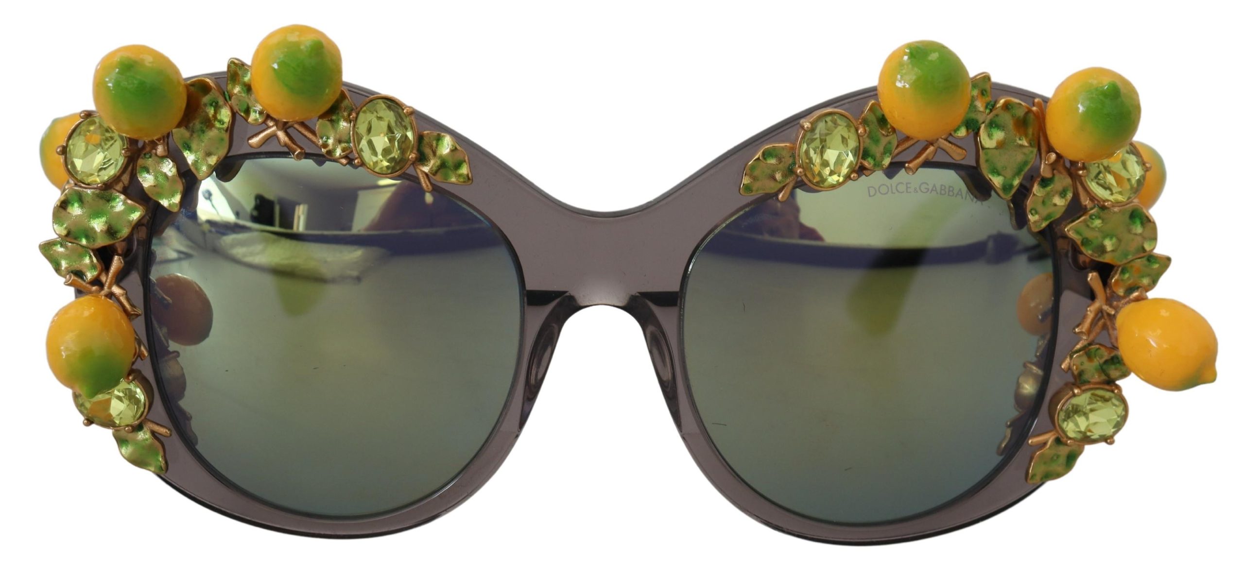 

Элегантные женские солнцезащитные очки с кристаллами Dolce & Gabbana, серый