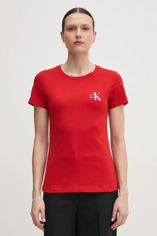

Хлопковая футболка 2 шт Calvin Klein Jeans, красный