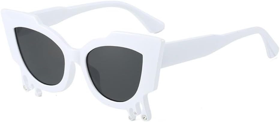 

Модные солнцезащитные очки в стиле панк с эффектом слез, роскошные солнцезащитные очки «кошачий глаз» для женщин, сексуальные очки «кошачий глаз» со стразами TYUVIVO, C2demigray