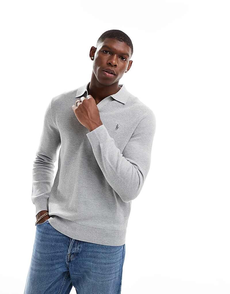 

Хлопковая трикотажная рубашка поло Polo Ralph Lauren с длинными рукавами и логотипом бренда в тон