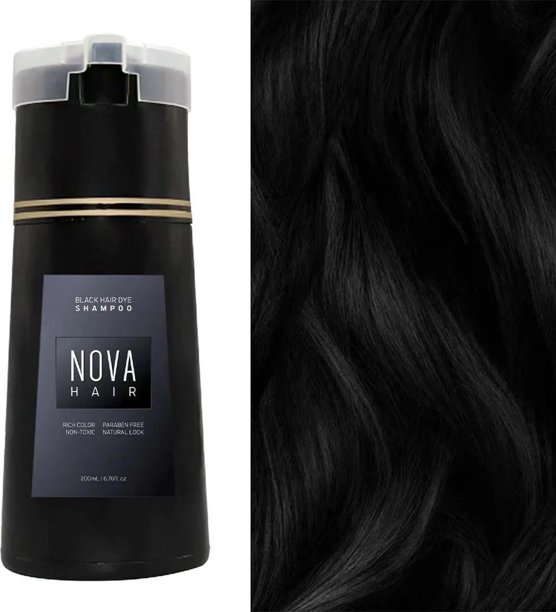 Шампунь-краска для волос «Instant Dye Shampoo Black» 200 мл от Nova Hair Nova Hair, Black