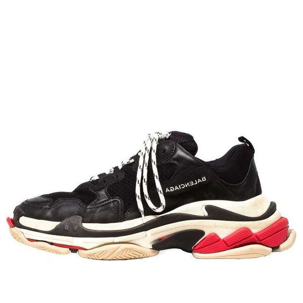 

Кроссовки triple s sneakers 'black double foam and mesh' Balenciaga, черный
