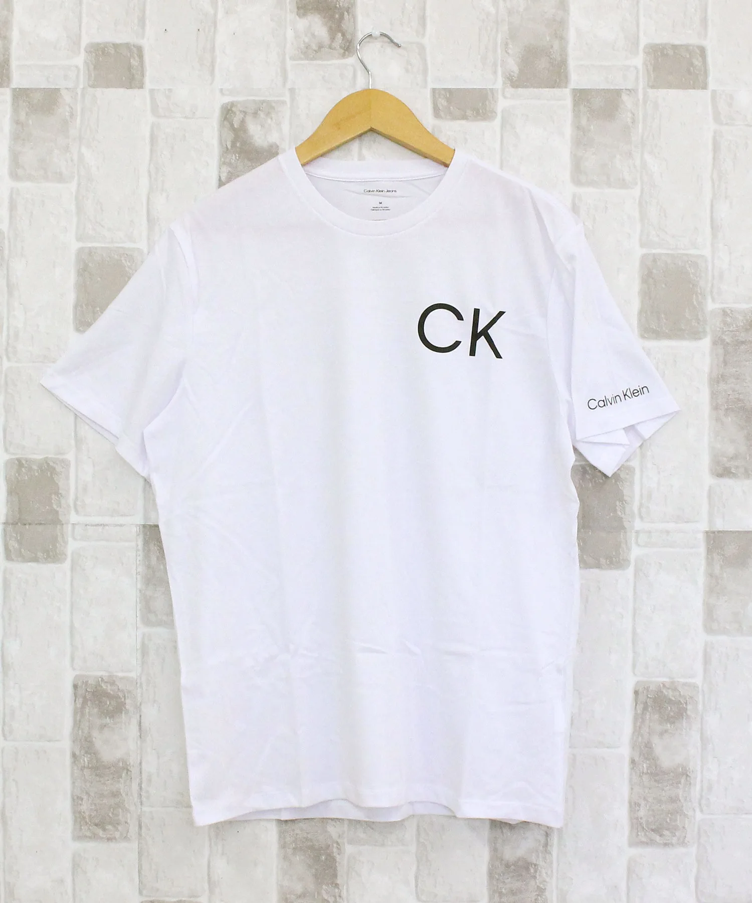 Унисекс футболка с логотипом Calvin Klein CKJ HERO LOGO белая