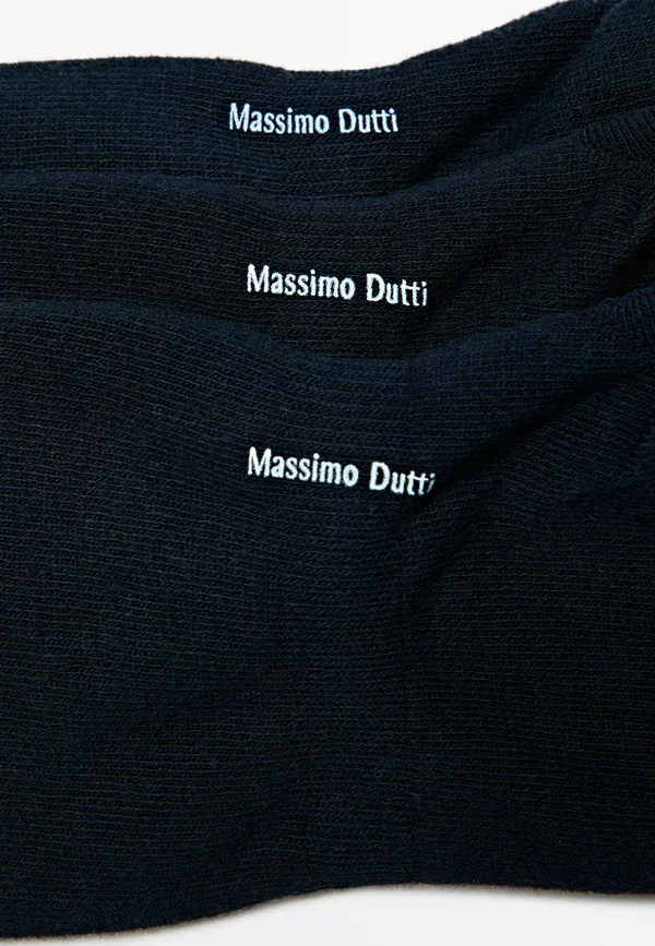 Носки 3 пары Massimo Dutti, меланжевый темно-синий — фото 3