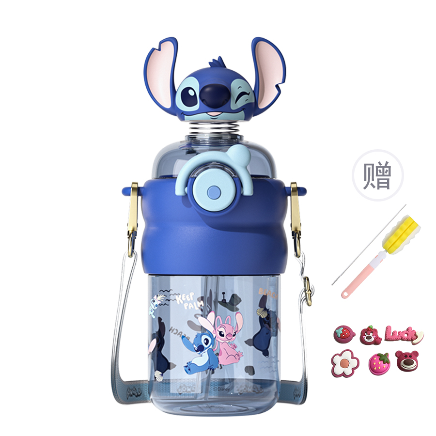 

Детская летняя кружка для школьников, бутылка для школы 600мл Disney, Stitch (Cleansing Tools+Random 3D Stickers)