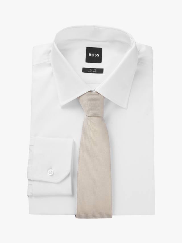 

Галстук из смесового шелка HUGO BOSS, светло-бежевый