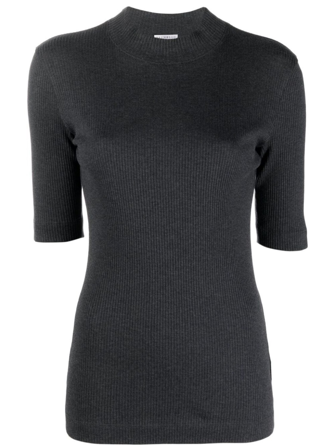 

Brunello Cucinelli топ в рубчик, серый