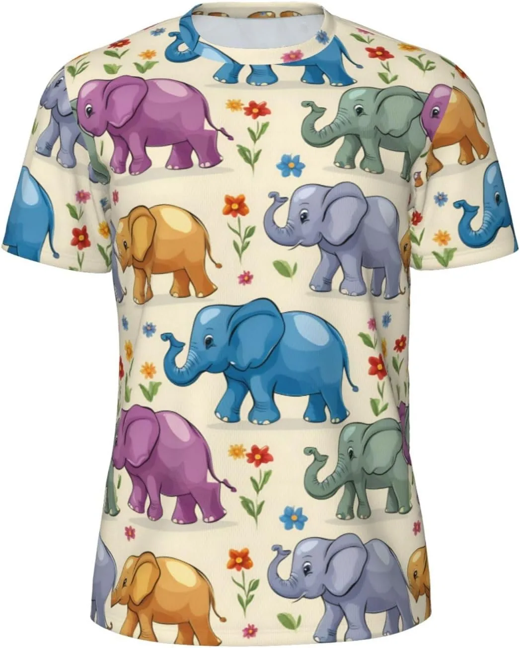 

Футболка мужская летняя с принтом слонов Boho, легкая и дышащая SDFHU