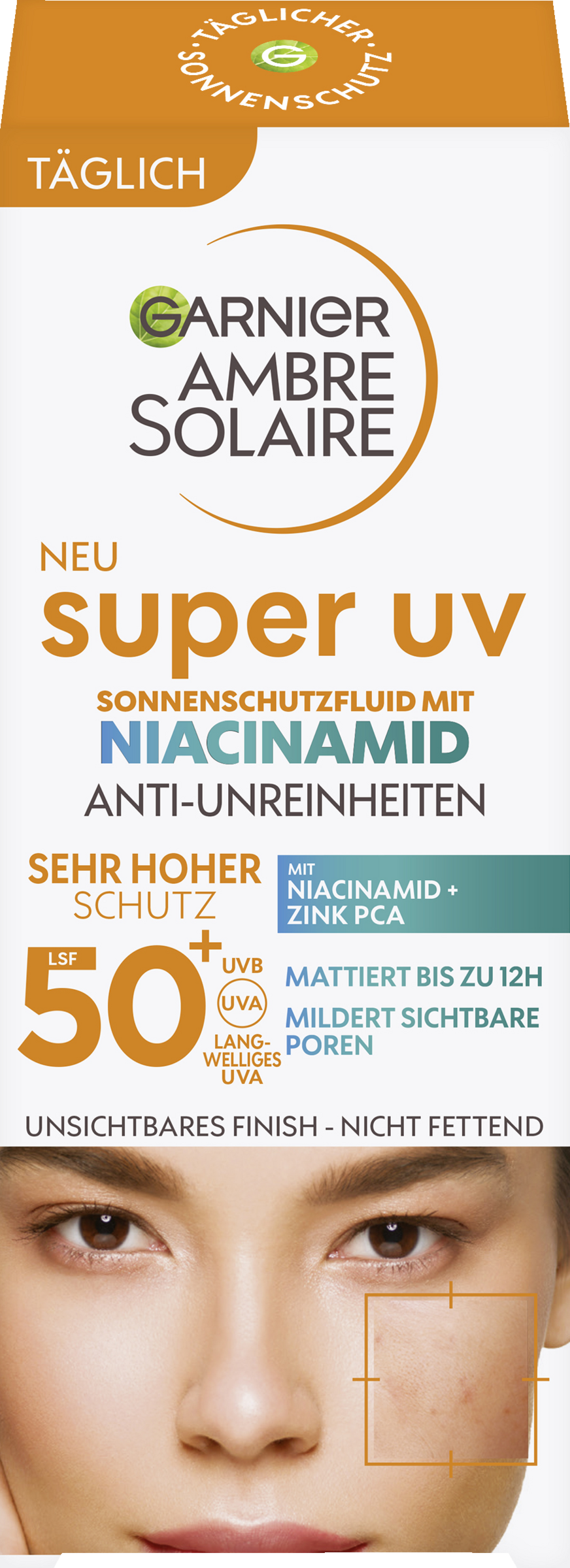 

Солнцезащитный крем Garnier Ambre Solaire Super UV Sonnenschutzfluid Anti-Unreinheiten LSF 50+