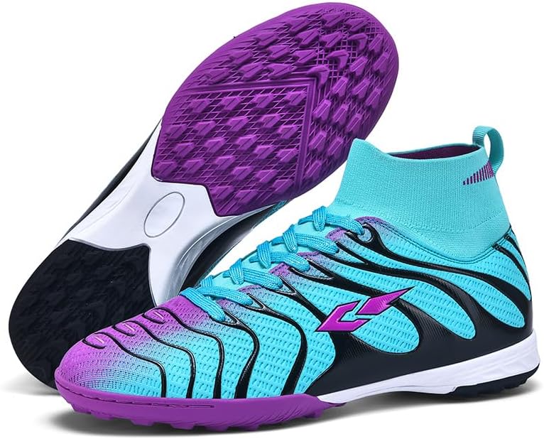 

Футбольные бутсы для мужчин и женщин, легкие тренировочные футбольные кроссовки, унисекс, для улицы, высокие кроссовки Kiusmety, синий